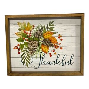 Arauco Thankful Wood Sign 14"x11"x1 1/4"